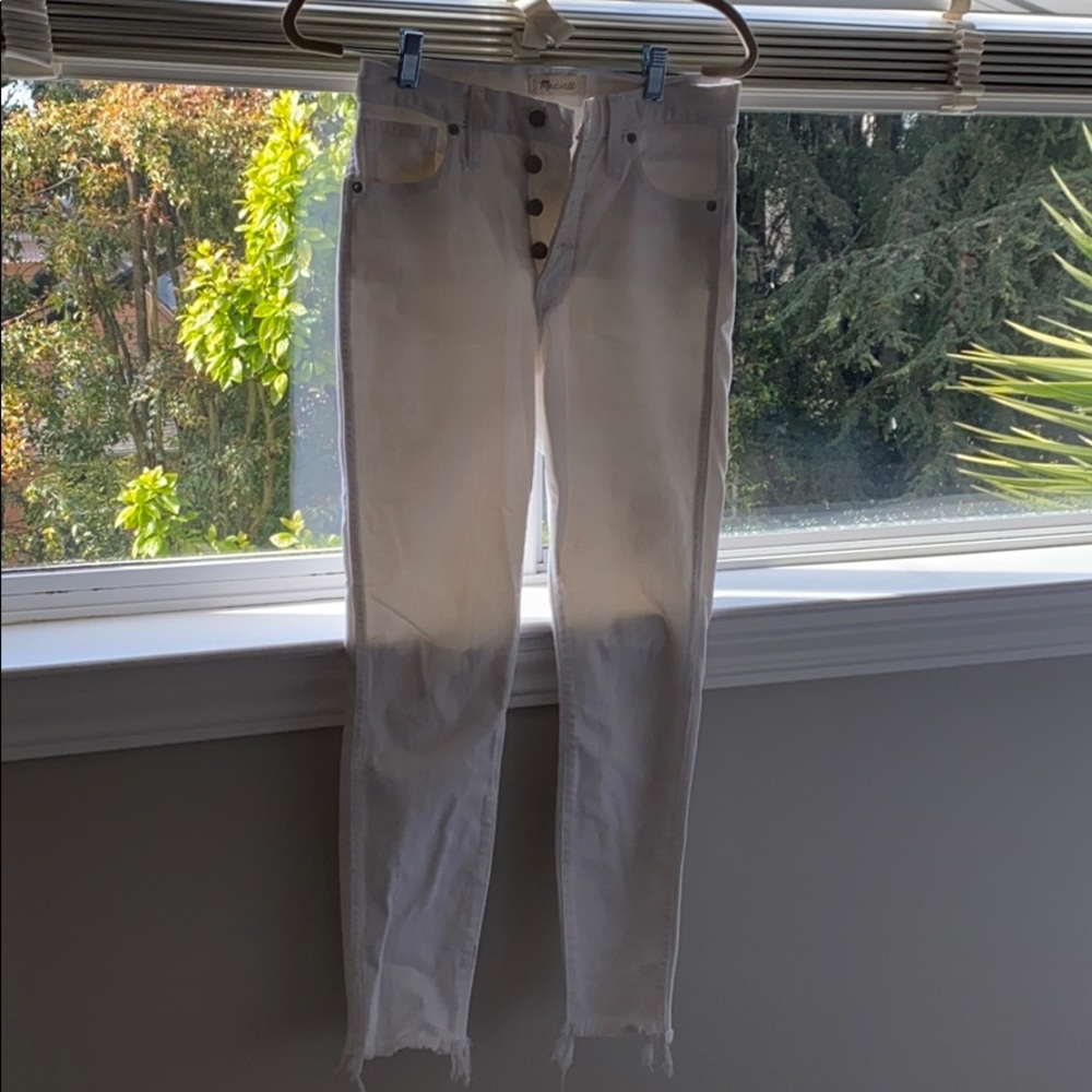 Madewell high rise skinny white jeans